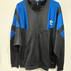 Adidas Men's Black and Blue Jacket